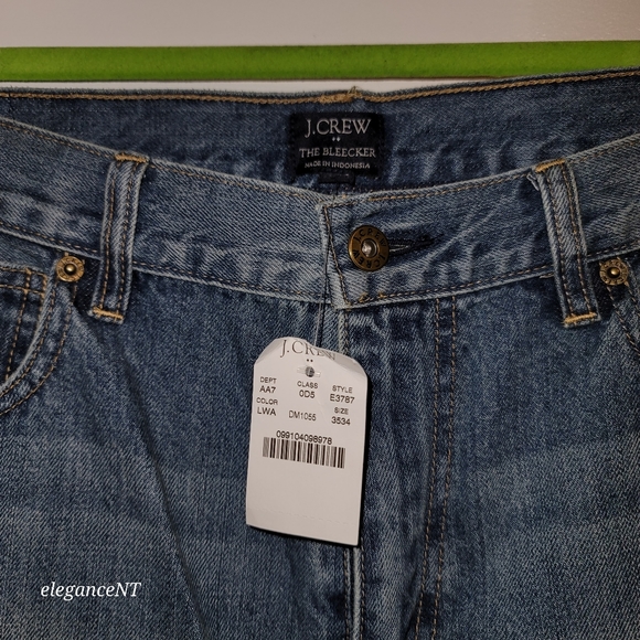 J Crew The Bleecker Straight Leg  jeans 35 x 34 NWT - Picture 3 of 9